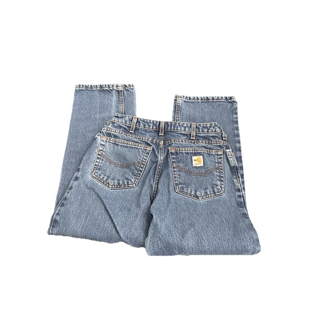 Carhartt WFRB 160 DNM Flame Resistant FR Jeans Relaxed Fit Women’s 8x28